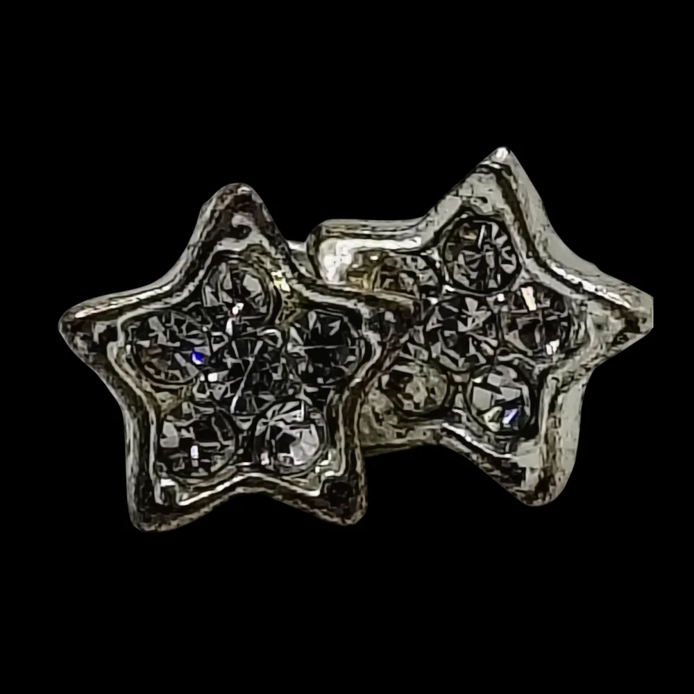 Vintage Rhinestone Silver Star Stud Earring Set - Picture 8 of 10